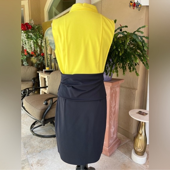 Akris Colorblock Pattern Knee-Length Dress - Picture 3 of 7